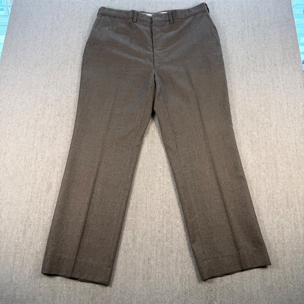 Pendleton Wool Trousers Mens 38x31 Brown Vintage Made in USA Dress Pants